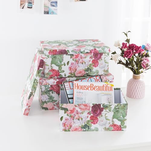 Soul & Lane - Rose Romance Decorative Storage Boxes with Lids, Set of 3 - Image 6