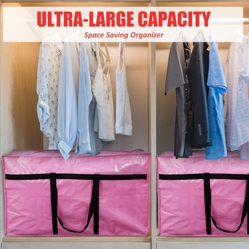 4 Pcs 66 Gallon Extra Large Moving Bags Heavy Duty Storage Bag - Image 6