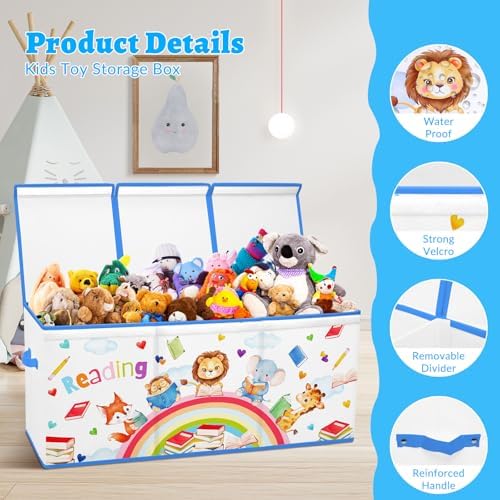 decalsweet Large Toy Box Collapsible Chest Organizer with Flip Lid for Kids - Image 3