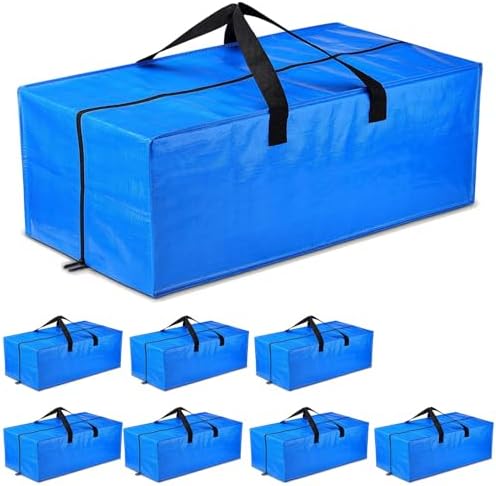SGPAC Moving Bags Heavy Duty Extra Large with Backpack Straps,Extra Thick Storage Totes with Reinforced Handles for Space Saving,Moving Supplies & Moving Essentials,Alternative to Moving Box,8 Packs by SGPAC