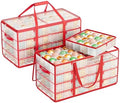SONGMICS Large Christmas Ornament Storage Boxes, Set of 2, with 256 Slots by SONGMICSbySONGMICSHOME