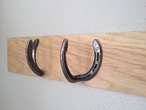 Rustic Horseshoe Towel Hooks for Bathrooms, Key Holder for Wall, Coat Rack Wall Mount - Half Hook Hanger - 2 Hooks 2 Nails - The Heritage Forge - Image 3
