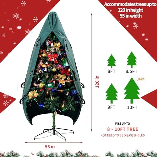Upright Christmas Tree Storage Bag - Fits 8 Ft to 10 Ft Trees - Image 4