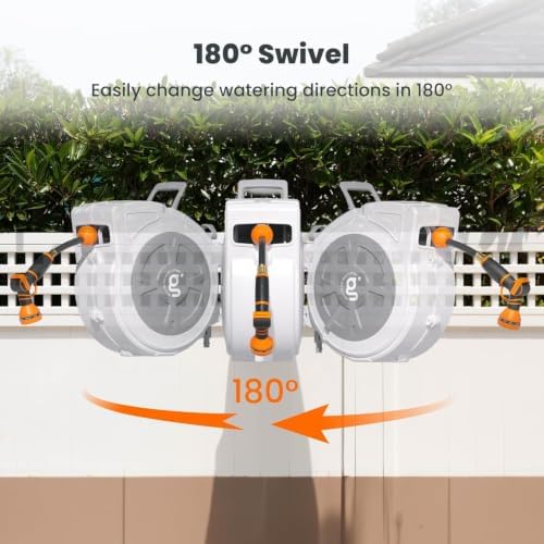 Giraffe Tools Retractable Hose Reel 1/2" x 65 ft Wall Mount Auto Rewind - Image 4