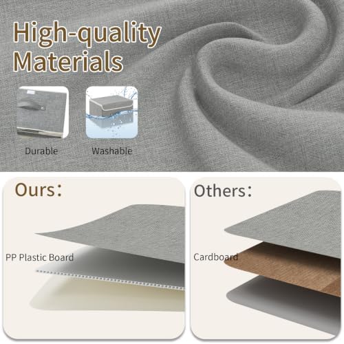Foldable Fabric Storage Cubes with Lids,Grey 15x9.8x9.8in,5 Pack - Image 4
