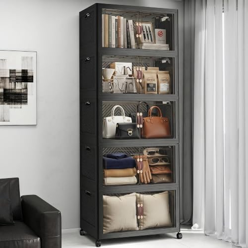 UAMFURI Stackable Storage Bins with Lids, 550QT Lockable Storage Cabinet by UAMFURIDirect