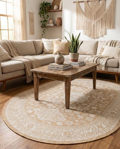 Rugs.com - Outdoor Aztec Rug – 5' 3 x 8' Oval Natural Indoor/Outdoor Rug – Weather Resistant Flatweave for Patios, Decks, and Porches - Image 5