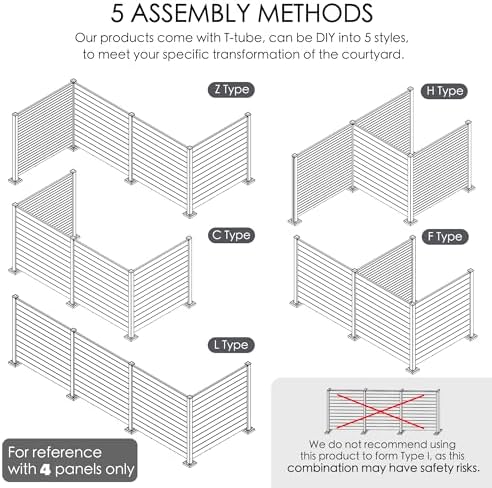 Kozyard 50" W x 48" H Outdoor Privacy Screen with Aluminum Posts, Air Conditioner Fence Panels, Pool Equipment Enclosure, Trash Can Screen Fence Kit for Outside Backyard Patio (White/4Panels) - Image 6