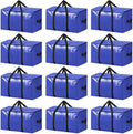 BAGAIL Heavy Duty Moving Bags with Strong Handle, Extra Large Moving Boxes, Storage Tote for Clothes, College Moving Supplies(Dark Blue, 12 Pack) by BAGAIL