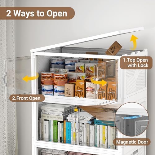 BROVIEW 480QT Large Stackable Storage Bins with Clear Doors, V20 3Pack - Image 3