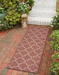 Unique Loom Outdoor Trellis Collection Area Rug (2' 7" x 10' Runner Rust Red/Ivory) by UniqueLoom