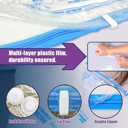XXL Jumbo Vacuum Seal Storage Bags Extra Large for Clothing Bedding - Image 6