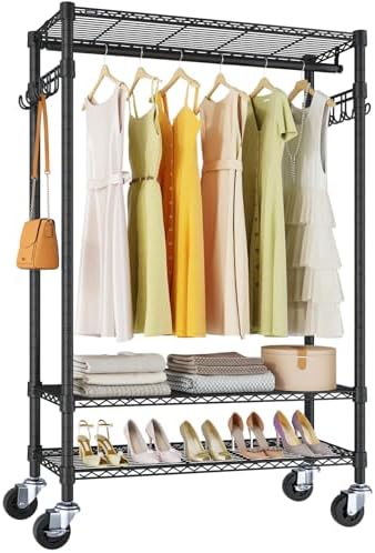VIPEK R3 Rolling Clothes Rack Heavy Duty Portable Closet for Hanging Cloth by VIPEK