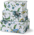 Soul & Lane - Breezy Bloom Floral Storage Boxes with Lids, Set of 3 by SoulLane