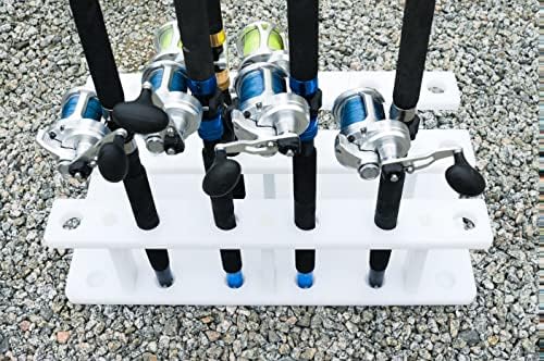 18 Pole Fishing Rod Holder Rack for Garage Heavy Duty Outdoor Boat Dock Storage - Image 3