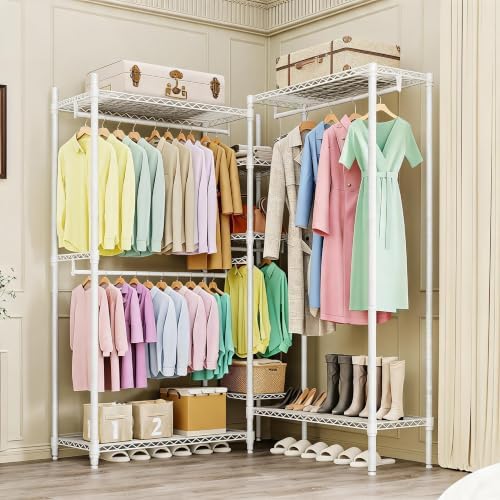 Garvee L-Shaped Clothes Rack Heavy Duty Portable Adjustable Shelves by Garvee