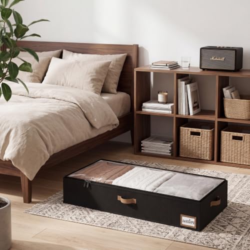 StorageWorks 7 Inch Low Profile Under Bed Storage Containers with Clear Lid - Image 5
