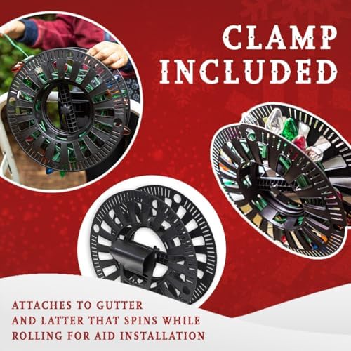 HOLDN’ STORAGE Premium Christmas Light Storage Bag – Heavy Duty Tear Proof 600D/Inside PVC Material with Reinforced Handles - 3 Reels Stores up to 375 Ft of Mini Tree Lights & Extension Cords Red - Image 5