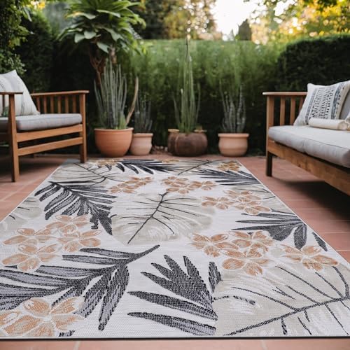 Luul Home Floral Indoor Outdoor Rugs 8x10 Large Area Rug for Living Room, Patio Decor, Kitchen, and Entryway Rug, Washable Stain Resistant Outside Carpet Yellow 8 x 10 - Image 7