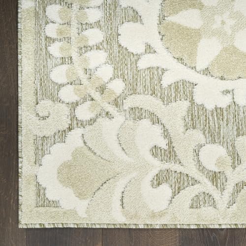 Nourison Home Aloha Ivory Sage 7'10" x 10'6" Area Rug - Easy Clean, Non Shedding, Bed Room, Living Room, Dining Room, Kitchen (8' x 11') - Image 5