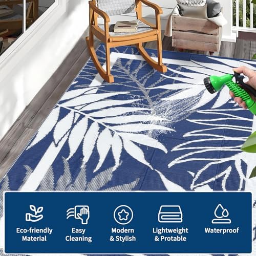 GAOMON Outdoor Rug 9x18 ft Waterproof Reversible Patio Rug - Image 4