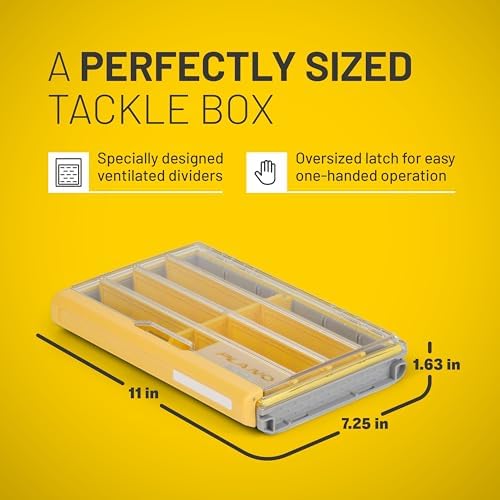 Plano EDGE Flex 3600 Tackle Storage, Includes 38 Flex Dividers, Gray and Yellow, Customizable Waterproof Tackle Box Organization, Rustrictor Rust-Resistant Technology - Image 6