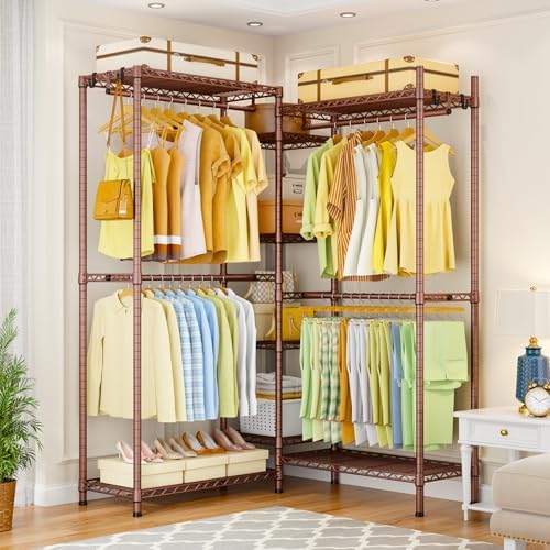 Ulif E4 Clothes Rack, Heavy-Duty Garment Rack Can Be L-Shaped Closet System - Image 5