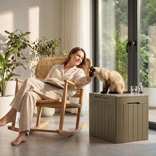 Devoko 29 Gallon Deck Box, Waterproof Resin Outdoor Storage Box - Image 4