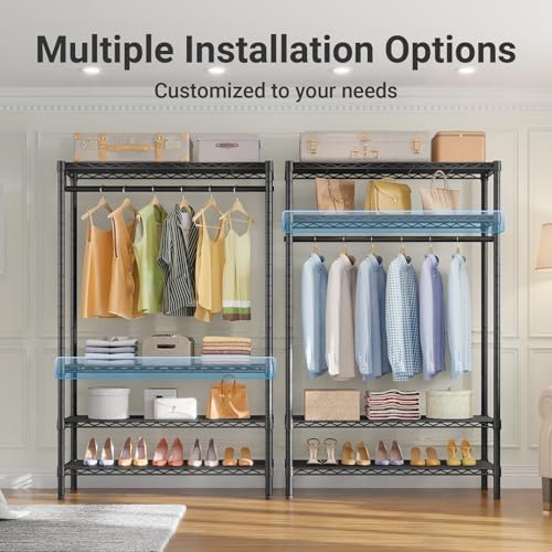 VIPEK V1 Wire Garment Rack, 4-Tier Clothes Rack, Freestanding Closet, Black - Image 3