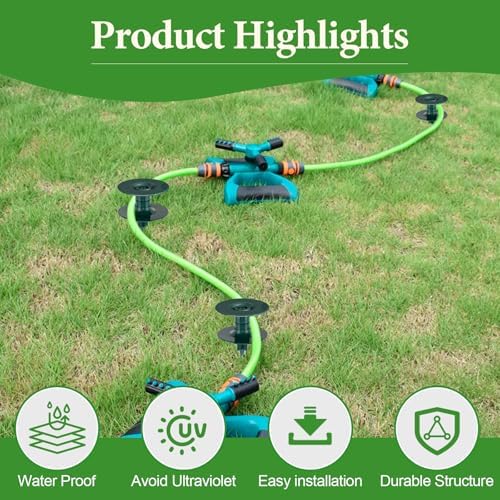 2 Pack Hose Guard Stake, 10 Inch Garden Hose Guide Spike Zinced Metal Spike with Heavy Spin Top, Keep Garden Hose Out of Flower Beds for Plant Protection, Yard Lawn - Image 6