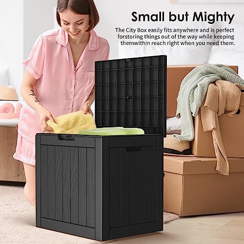Vixzen 30 Gallon Deck Boxes Outdoor Waterproof, Lockable Storage Box with Lid for Patio Cushions, Garden Tools, Pool Supplies (Black, 30 Gallon) - Image 5