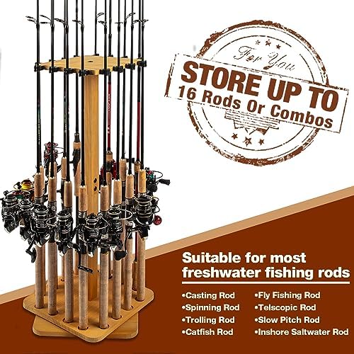 Ghosthorn Rotating Fishing Rod Holder for Garage,Floor Pole Rack for Men - Image 5