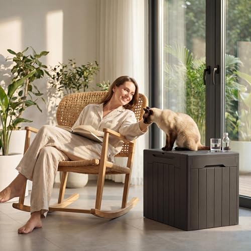 Devoko 29 Gallon Deck Box, Waterproof Resin Outdoor Storage Box - Image 4