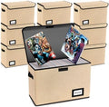 10 Pack Comic Book Storage Box 15.8" X 7.8" X 11.8", Collapsible Holds 160-180 Comic Book Organizer Heavy Duty Bin Container Holder Shelf (Yellow) by YNSZAS