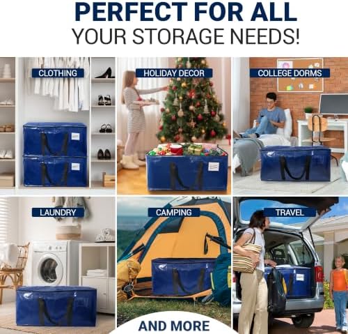 Reli. Moving Bags Heavy Duty (12 Pack) Blue, Extra Large Totes - Image 6