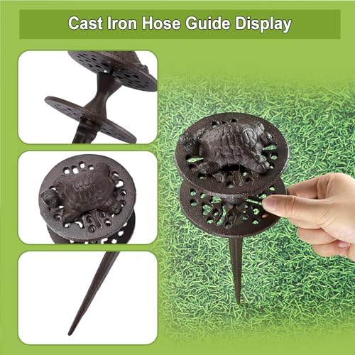 OwnMy 4PCS Cast Iron Garden Hose Guide Stakes Heavy Duty Hose Guide Spikes - Image 7