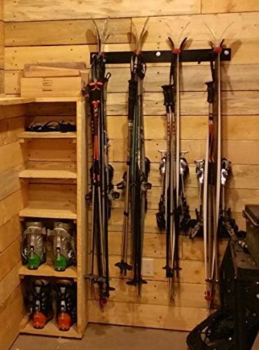StoreYourBoard Ski Rack Wall Mount, Holds 8 Pairs, Ski & Snowboard Storage - Image 2