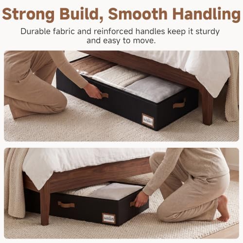 StorageWorks 7 Inch Low Profile Under Bed Storage Containers with Clear Lid - Image 4
