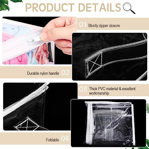Windyun 16 Pcs Clear Zippered Storage Bags, Blanket Storage, 16 x 12 x 8 in - Image 3