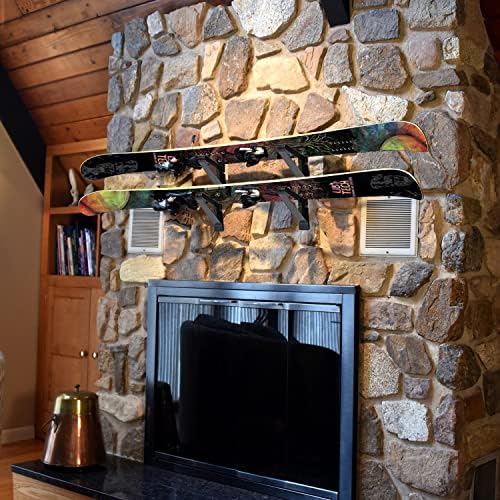 Poskad Snowboard Wall Mount Display Rack,Adjustable Storage Layers Space Saving Design,Home and Garage SKi Board Storage. - Image 6