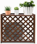 Air Conditioner Fence Screen, Brown AC Covers for Outside to Hide AC & for Outdoor Privacy for Trash Cans, Garden Fences and Pet Fences (85 * 35 * 75 cm) by Unknown