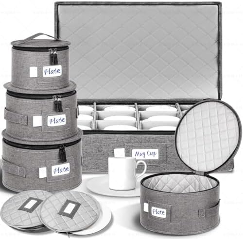 LUXULA China Storage Containers for 12 Place Setting with Two Plate Bags by Unknown