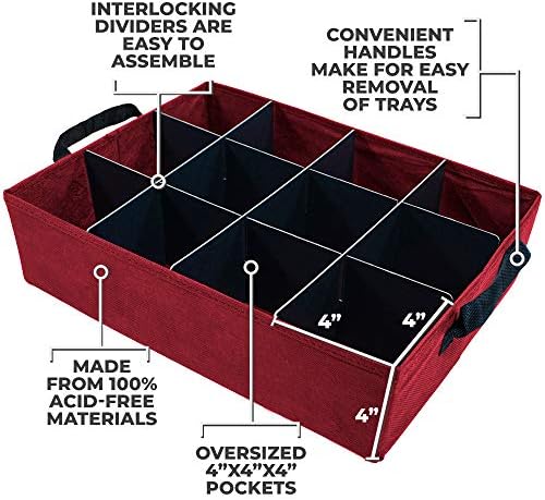 612 Vermont Christmas Ornament Storage Box, Holds 36-4 Inch Ornaments - Image 4