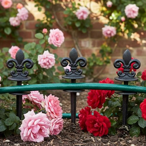 Black Cast Iron Decorative Hose Guide Stakes Set - Image 5