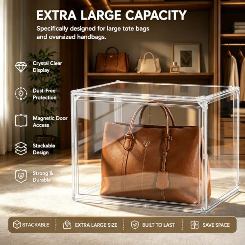 3 Pack Extra XXX-Large Purse Handbag Organizer for Closet 17.7''x13''x13'' - Image 5