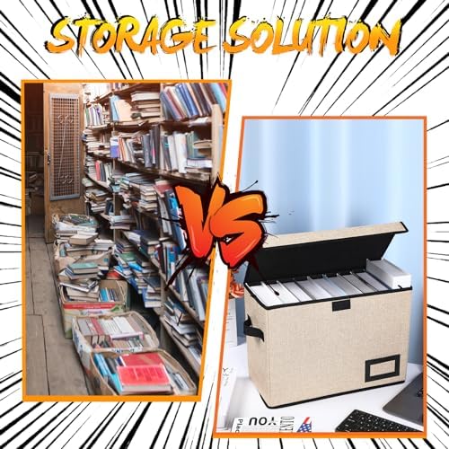 Chuangdi 6 Pcs Comic Book Storage Boxes,Beige - Image 6