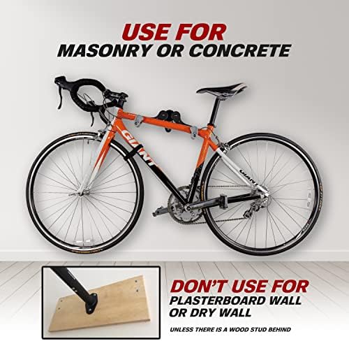 Ibera Bike Wall Mount - Adjustable Frame Holder & Soft Rubber Cradles - Garage Bike Rack for Road, MTB, Kids, Hybrid Bikes - Easy Installation & Space-Saving Design - Image 4