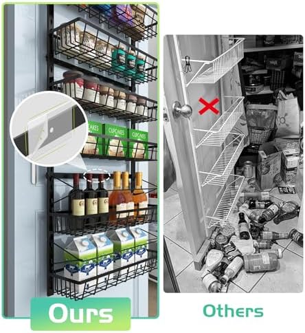 Mefirt 10-Tier Over The Door Pantry Organizer, 2 in 1 Wall Mount & Hanging - Image 4