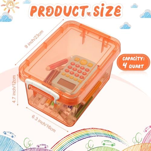 Wenqik 6 Pack Colorful Plastic Storage Bins with Lids, Colorful - Image 2