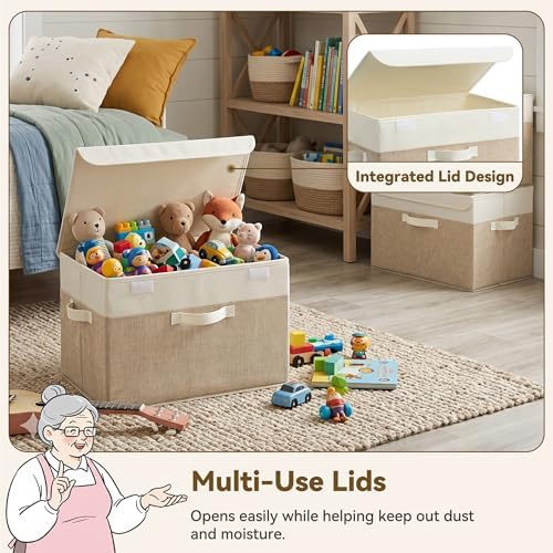 GRANNY SAYS Memory Keepsake Storage Box, Fabric Storage Bins with Lids - Image 3